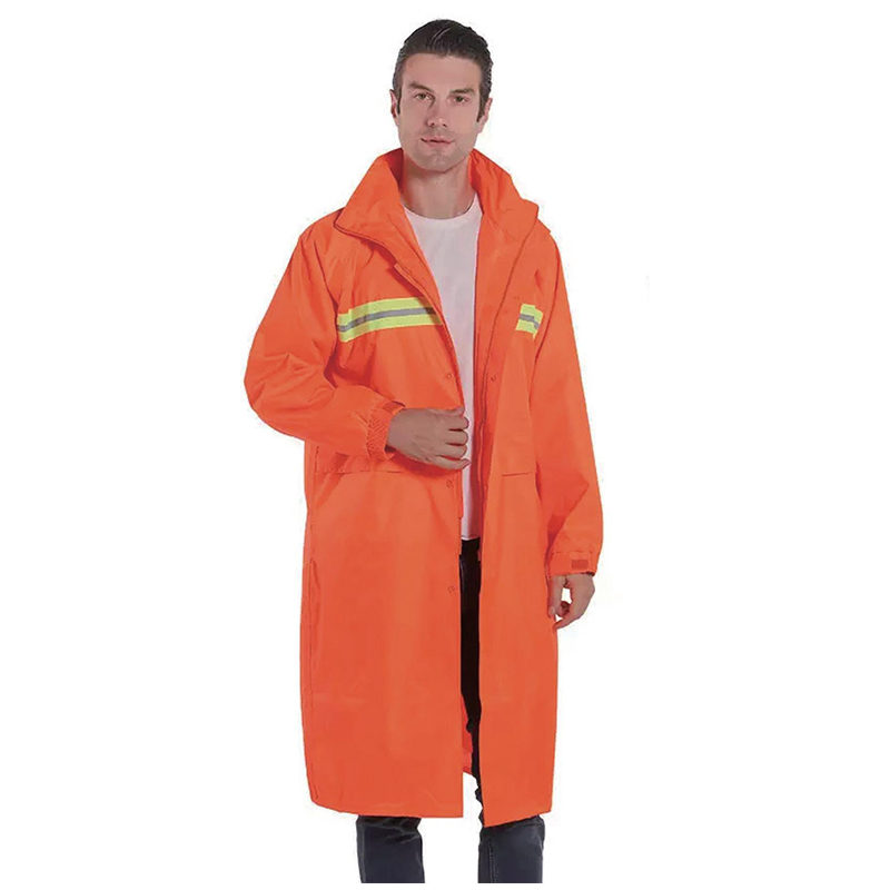 PVC Raincoat Suit With Reflective Lines