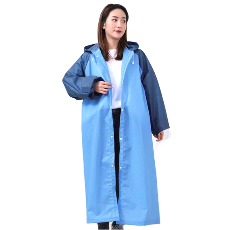 Reusable EVA Poncho Raincoat Without Reflective Lines